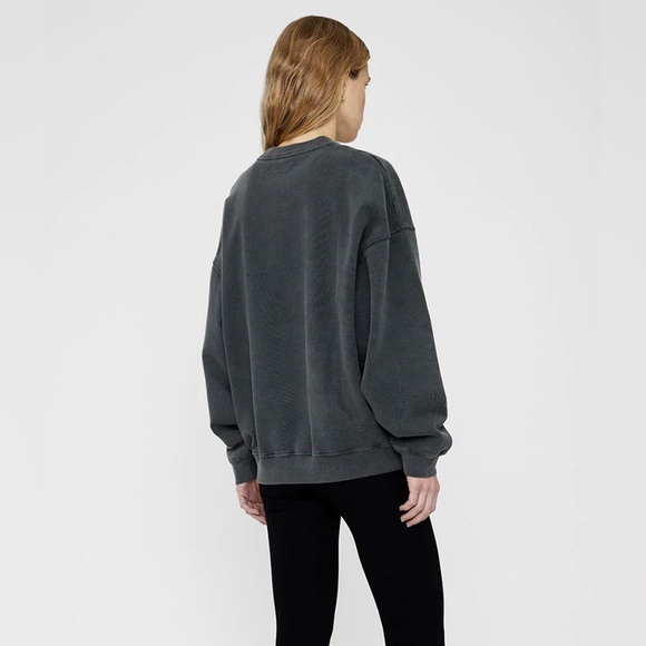 SOLD Anine Bing Harvey Crew Neck Butterfly in Washed Black Grey size M - Picture 3 of 15